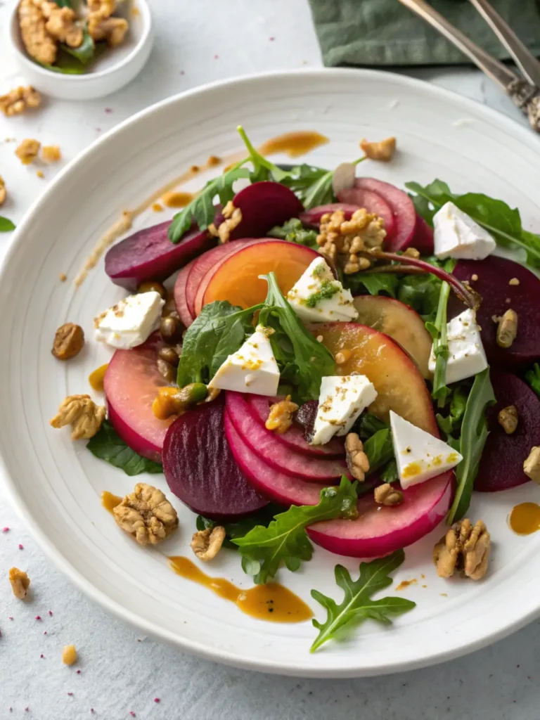 Completed Balthazar Beet Salad with all ingredients